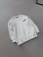 FourSF Flok Baskılı 3 İplik Sweatshirt – Beyaz - Görsel 2