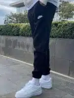 NIKE NAKISLI SIYAH 2 IPLIK SARDONLU LASTIK PACA ESOFMAN - Görsel 3