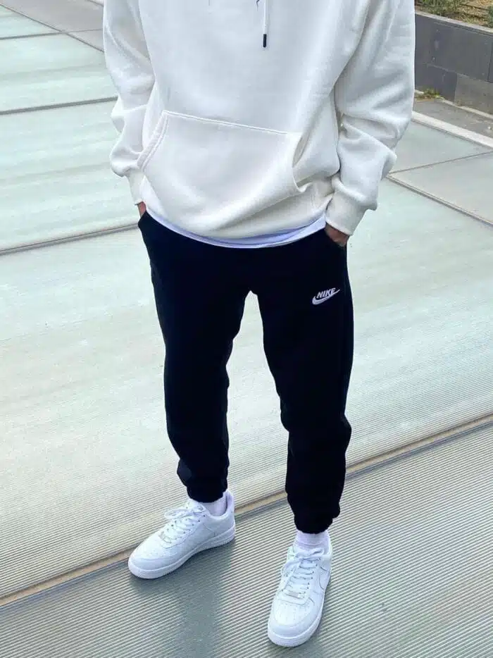 NIKE NAKISLI SIYAH 2 IPLIK SARDONLU LASTIK PACA ESOFMAN - Görsel 1