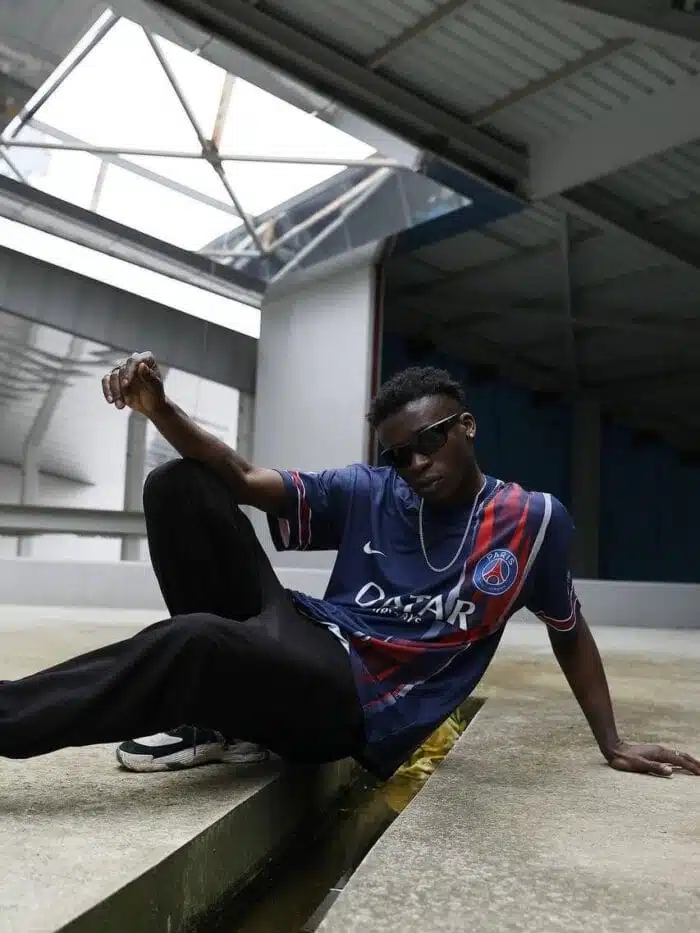PSG  NAVYBLUE BASKILI T-SHIRT - Görsel 3