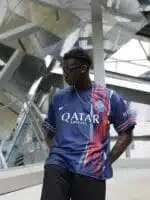 PSG  NAVYBLUE BASKILI T-SHIRT - Görsel 5