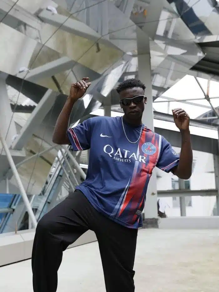 PSG  NAVYBLUE BASKILI T-SHIRT - Görsel 1