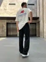 Stwd Nakışlı Baggy Stoper Paça Eşofman Altı - Siyah - Görsel 3