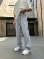 Stwd Nakışlı Baggy Stoper Paça Eşofman Altı - Gri