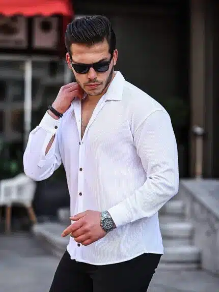 UZUN KOL FİTİLLİ GÖMLEK