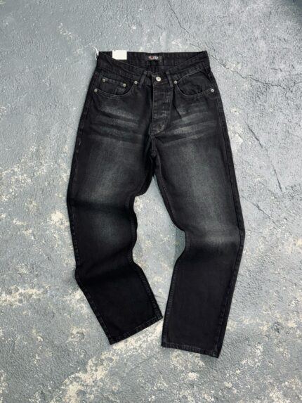 TASLAMALI SİYAH BAGGY PANTOLON