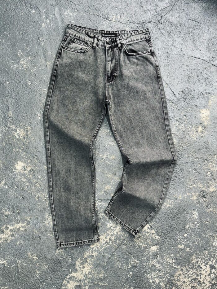 TASLAMALI GRİ BAGGY PANTOLON - Görsel 1