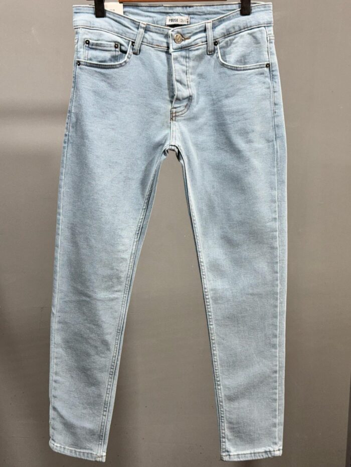 SLIM FIT LIKRALIBUZ MAVİSİ KOT PANTOLON - Görsel 1