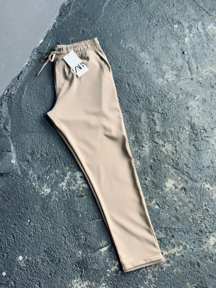 Fit Rahat Pamuklu Yumuşak Kumaş Pantolon Krem