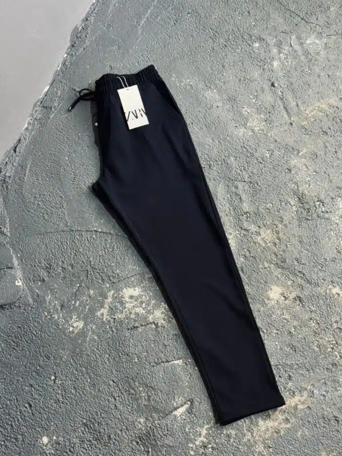 Fit Rahat Pamuklu Yumuşak Kumaş Pantolon Lacivert - Görsel 1