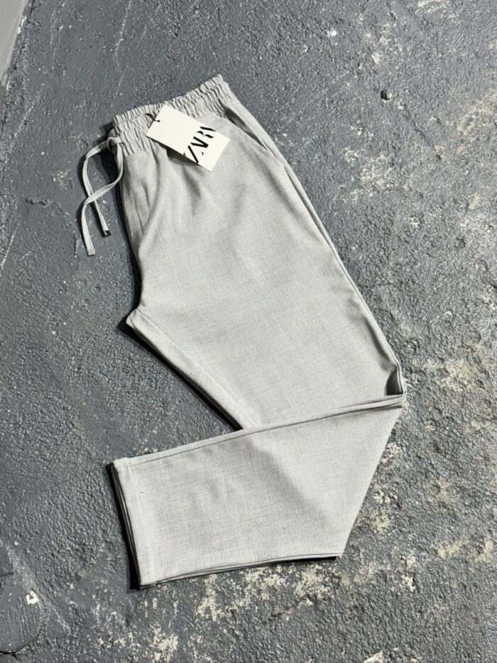 Fit Rahat Pamuklu Yumuşak Kumaş Pantolon Gri - Görsel 3