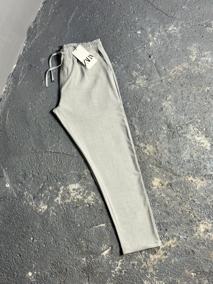 Fit Rahat Pamuklu Yumuşak Kumaş Pantolon Gri - Görsel 1