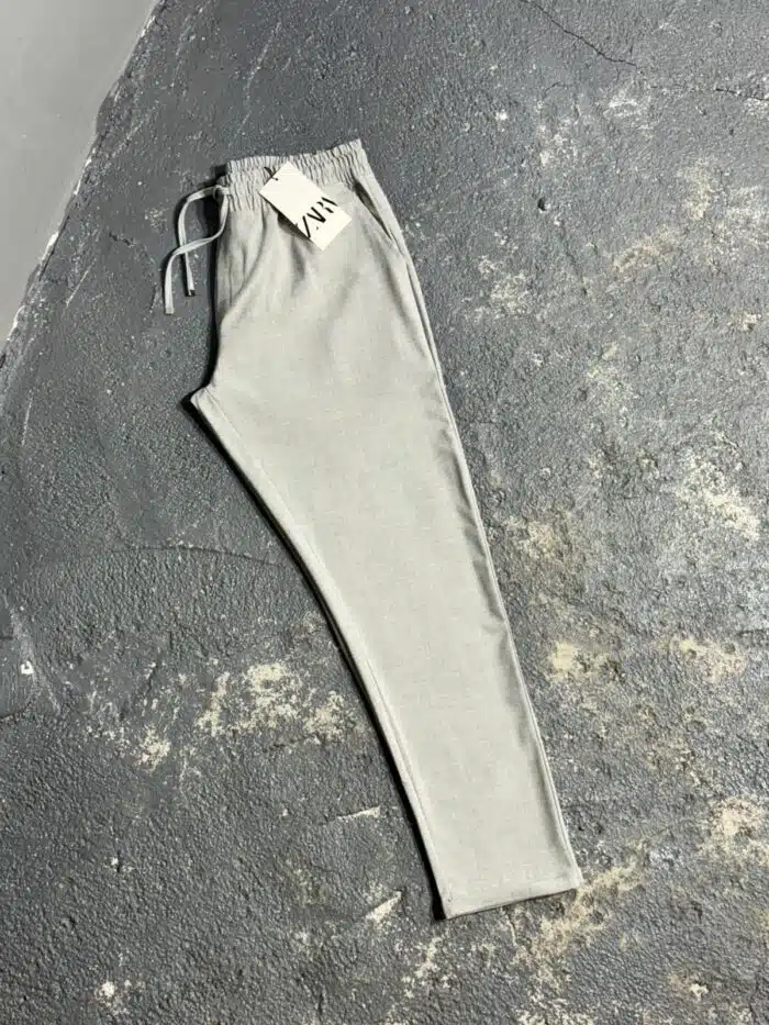 Fit Rahat Pamuklu Yumuşak Kumaş Pantolon Gri - Görsel 1