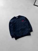 FourSF Flok Baskılı 3 İplik Sweatshirt – Lacivert - Görsel 2