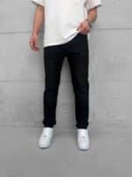 Premium İmzalı Seri Slim Fit Pantolon - Taşlamalı Siyah - Görsel 4