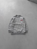 FourSF Flok Baskılı 3 İplik Sweatshirt – Gri