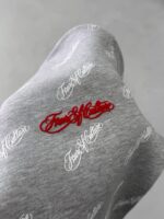 FourSF Flok Baskılı 3 İplik Sweatshirt – Gri - Görsel 5