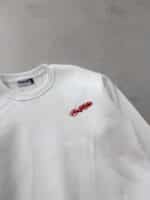 FourSF Flok Baskılı 3 İplik Sweatshirt – Beyaz - Görsel 3