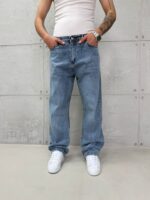 Premium İmzalı Seri Baggy Pantolon - İndigo/Buz Kar Kimyasal Bıyık 2007 - Görsel 3