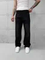 Premium İmzalı Seri Baggy Pantolon - Taşlamalı Siyah 2006 - Görsel 2