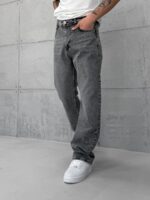 Premıum İmzalı Seri Baggy Jean - Kimysal Yıkama Füme