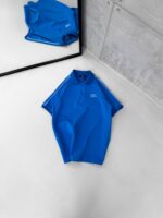 SF Enjeksiyon Baskı Şeritli Polo Yaka Tshirt - Mavi