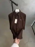 LCST Ultra Kalın Kışlık %100 Pamuk Gömlek - Kahve