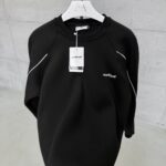 ASFCULT Nakış Detaylı Arabiyeli 3 İplik Sweatshirt – Siyah
