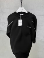 ASFCULT Nakış Detaylı Arabiyeli 3 İplik Sweatshirt – Siyah