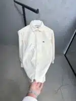 LCST Ultra Kalın Kışlık %100 Pamuk Gömlek - Krem