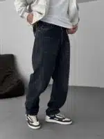 Erkek Lazerli Baggy Pantolon – Siyah - Görsel 3