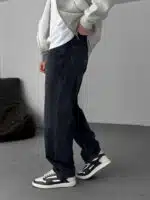 Erkek Lazerli Baggy Pantolon – Siyah - Görsel 5