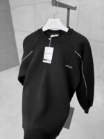 ASFCULT Nakış Detaylı Arabiyeli 3 İplik Sweatshirt – Siyah - Görsel 3