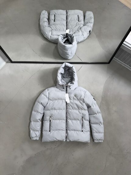 CK Kapşonlu Şişme Mont – Gri