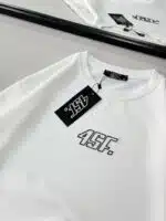 4SF Baskı Detaylı Bisiklet Yaka Tshirt - Beyaz - Görsel 3