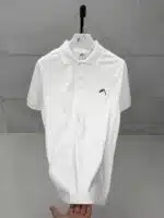 Premium İmzalı Seri Nakış Detaylı Regular Fit Polo Yaka Tshirt - Beyaz