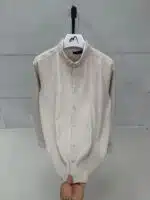 Premium İmzalı Seri Pamuklu Keten Gömlek Regular Fit - Bej