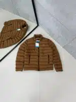 CLMB Nakışlı Termal Şişme Mont – Kahve