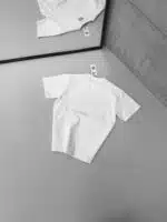 SF Studios Kabartma Baskı Detaylı Bisiklet Yaka Tshirt - Beyaz - Görsel 4