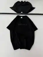 S Force Baskı Detaylı Bisiklet Yaka Tshirt - Siyah