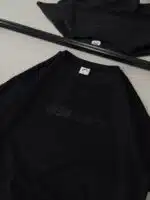 S Force Baskı Detaylı Bisiklet Yaka Tshirt - Siyah - Görsel 3