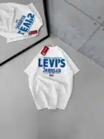 LVS Sırt Kabartma Baskı Detaylı Bisiklet Yaka Tshirt - Beyaz - Görsel 3