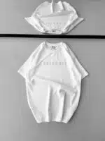 S Force Baskı Detaylı Bisiklet Yaka Tshirt - Beyaz