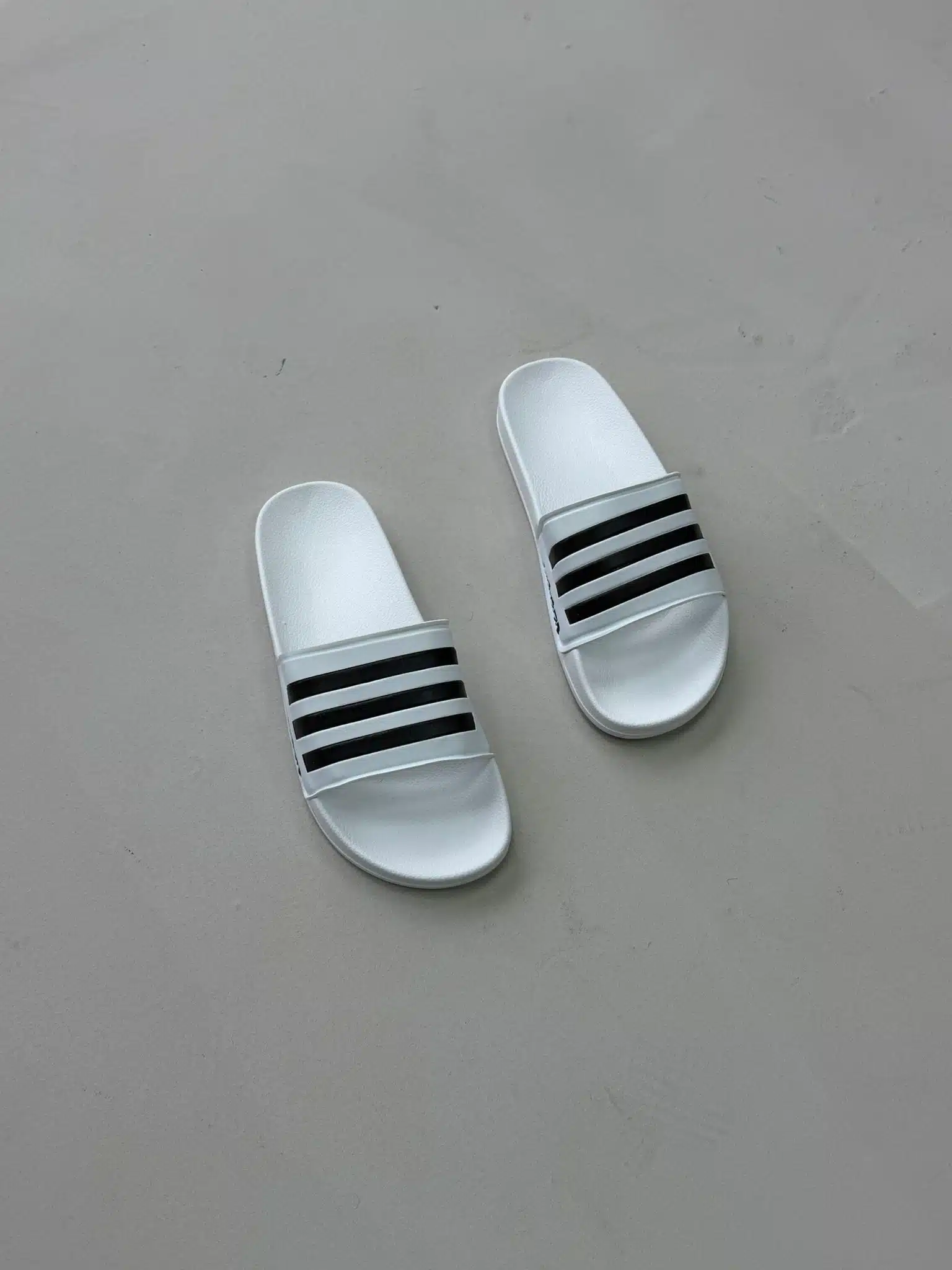 GJGGGGGGGGGGGG AD 3 Şeritli Luxury Terlik - Beyaz - Görsel 1