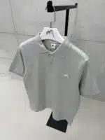 Premium İmzalı Seri Nakış Detaylı Regular Fit Polo Yaka Tshirt - Stone Gri - Görsel 3