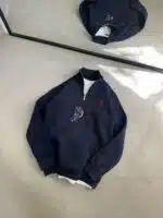 RL Nakışlı Üç İplik Yarım Fermuarlı Sweatshirt – Lacivert - Görsel 5