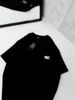 4SFCULT. Sırt Kabartma Baskı Detaylı Bisiklet Yaka Tshirt - Siyah - Görsel 4
