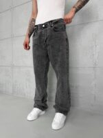 Premium İmzalı Seri Baggy Jean - Taşlamalı Füme 2013