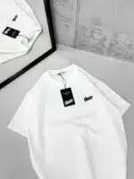 ST Sırt Kabartma Baskı Detaylı Bisiklet Yaka Tshirt - Beyaz - Görsel 4