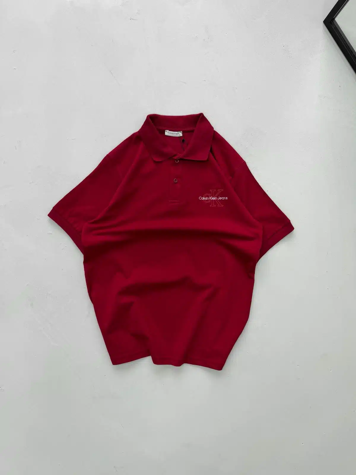 TYIÇÇ CK Nakış Detaylı Polo Yaka Tshirt - Bordo - Görsel 1